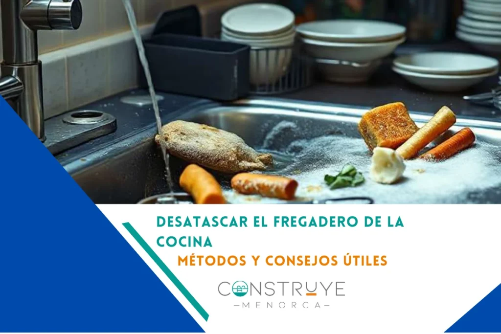 fregadero de cocina de restaurante atascado